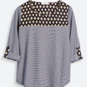 Sutherlin Contrast Print Knit Top